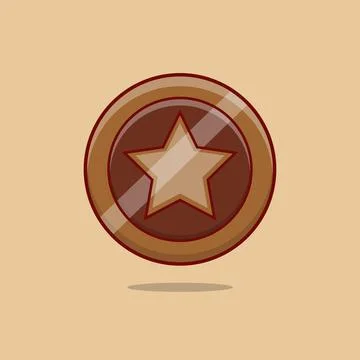 Bronze Star Coin Stock Illustration