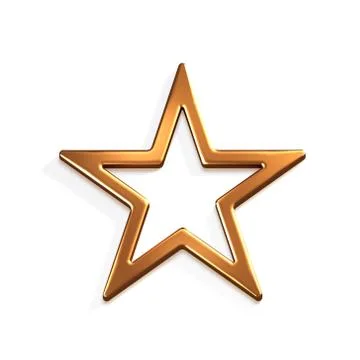 Bronze Star Icon. 3D Render Illustration Stock Illustration