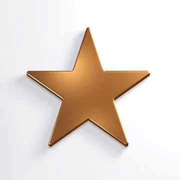 Bronze Star Icon. 3D Render Illustration Stock Illustration