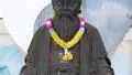 Bronze statue of Buddhist near Big Golden Buddha temple in Pattaya, Thailand HD Footage