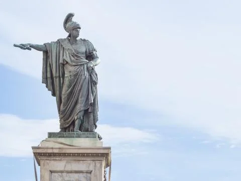 Bronze statue indicate Stock Photos