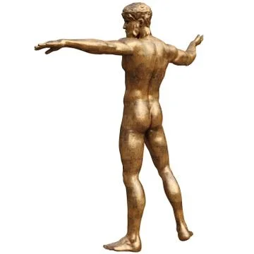 Bronze statue of man Stock Illustration