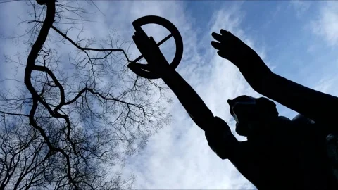 Bronze statue of Nicolaus Copernicus with the Earth in his hand Stock Footage 155331925