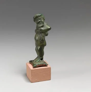 Bronze statuette of a comic actor ca. 1st2nd century A.D. Roman Statuette o.. Stock Photos