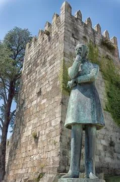 Bronze thinker statue Stock Photos