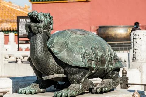 A bronze tortoise statue Foto stock