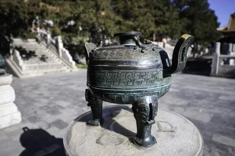 Bronze tripod (Ding) Stock Photos