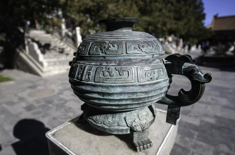 Bronze tripod (Ding) Stock Photos