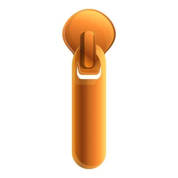 Bronze zipper icon, cartoon style Illustrazione stock