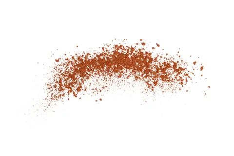 Bronzer or dark eye shadow for a scattered face. Powder texture on a white ba Stock Photos