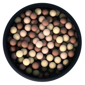 Bronzing pearls. 3D render Illustrazione stock