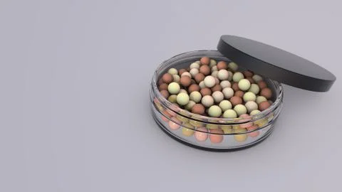 Bronzing pearls. 3D render Illustrazione stock