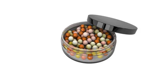 Bronzing pearls. 3D render Stock-Illustration