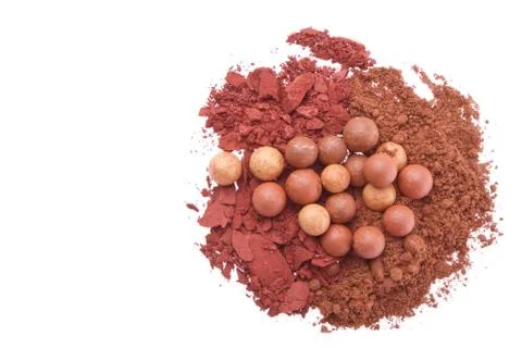 Bronzing pearls with eyeshadows Stock-Fotos