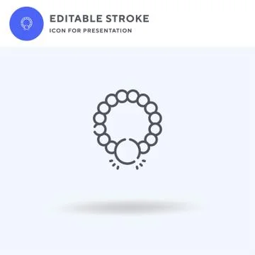 Brooch icon vector, filled flat sign, solid pictogram isolated on white, logo Stockillustratie