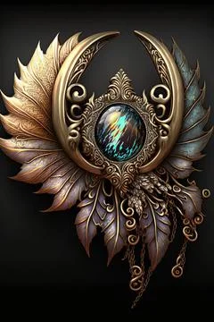 Brooch of shielding Stock Illustration