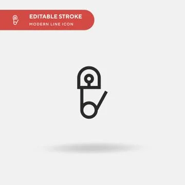 Brooch Simple vector icon. Illustration symbol design template for web mobile Stock Illustration