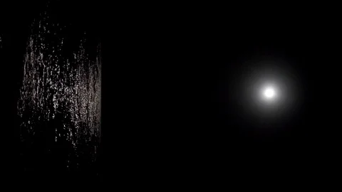 Brooding full moon hanging over slightly... | Stock Video | Pond5