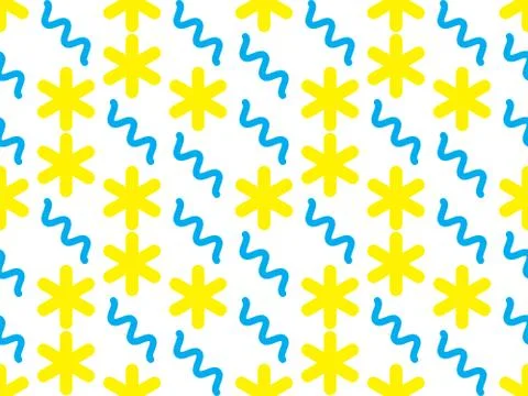 Brook and  drawing on a seamless spring pattern. Illustrazione stock