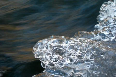 Brook and ice Stock Photos