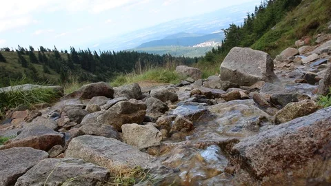 Brook in the mountains Stock Footage 96176905