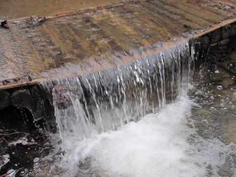 Brook over bridge 스톡 사진