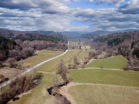 A brook  river stream  in Bavaria Stock Photos