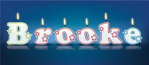 Brooke written with burning candles Illustrazione stock