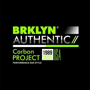 Brooklyn authentic carbon project simple vintage Stock Illustration