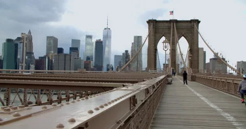 Brooklyn Bridge 2 NYC 5.9.20 BMCC Pocket 4K Stock Footage