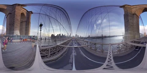 Brooklyn Bridge 360 VR in 4K Vídeo Stock 54749805
