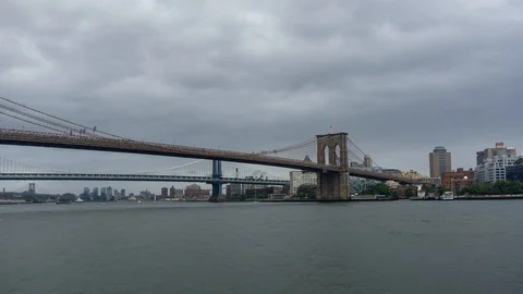 Brooklyn Bridge 4K Time Lapse Video stock 116027736