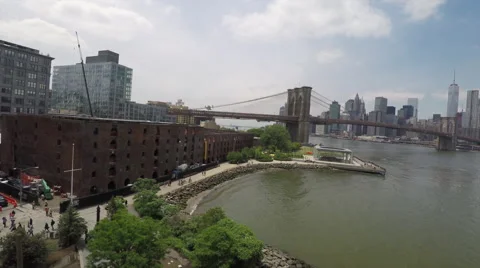 Brooklyn Bridge Aerial Video stock 52211323