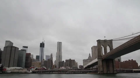 Brooklyn bridge and manhattan Stock Footage 32363833