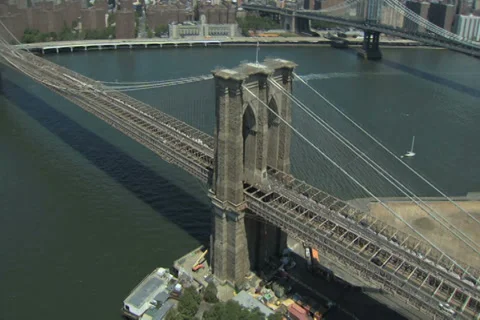 Brooklyn Bridge Ariel 動画素材 34297181