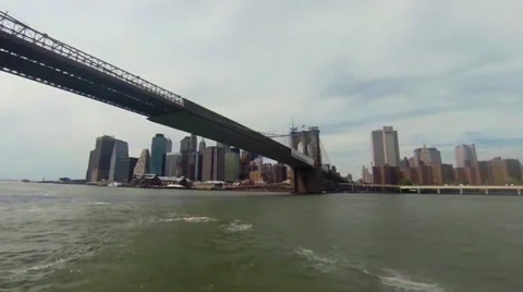 Brooklyn Bridge from the Bay Stock Footage 33332932