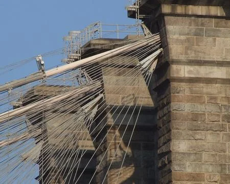 Brooklyn Bridge Cables Stock Photos