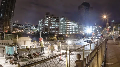 Brooklyn Bridge Construction Stock Footage 51612702