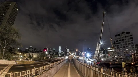 Brooklyn Bridge with Construction Stock Footage 51614133