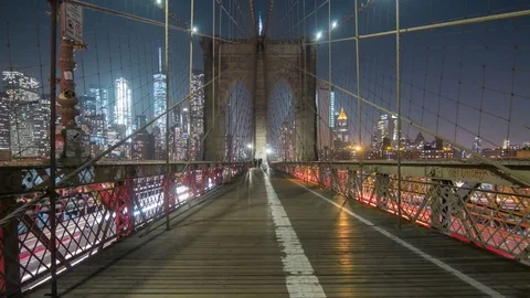 Brooklyn Bridge Dolly Timelapse Stock Footage 72293177
