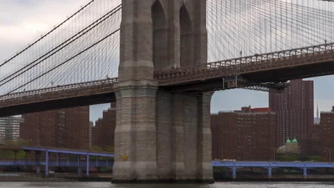Brooklyn Bridge Downtown Hyperlapse Stock Footage 239360770