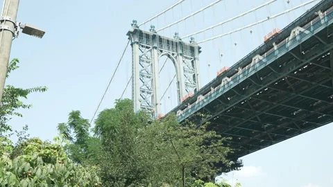 The Brooklyn Bridge from Dumbo on a warm summer day Vídeos de archivo 181219624