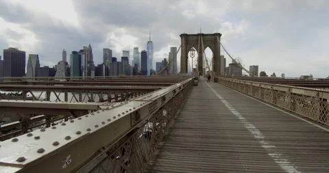 Brooklyn Bridge empty NYC 5.9.20 Osmo 4K Stock Footage 130518716