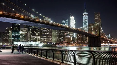 Brooklyn Bridge Facing Manhattan Stock Footage 83520654