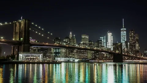 Brooklyn Bridge Facing Manhattan Stock Footage 83521786