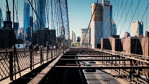 Brooklyn Bridge Stock Footage 125285631