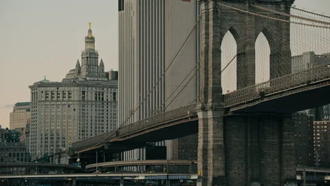Brooklyn Bridge Stock Footage 255140373