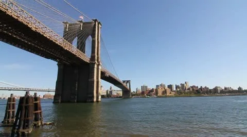 Brooklyn Bridge - High Speed Slow Motion Video stock 9880462