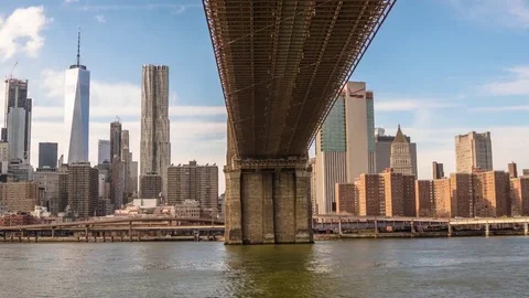 Brooklyn Bridge hyperlapse 5K Video stock 84047488