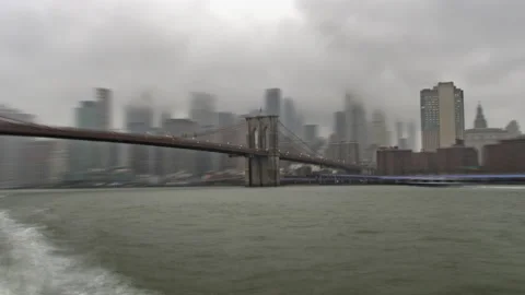 Brooklyn Bridge Hyperlapse Fast Stock Footage 231920155